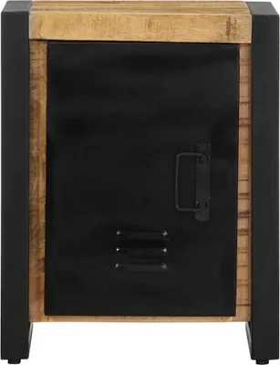 Image de vidaXL Table de nuit 40x30x51 cm Bois de manguier rugueux