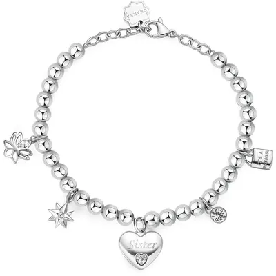 Produktbild von Stahlkugelarmband mit Anhä ngern Sestra Chakra BHKB167