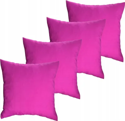 Produktbild von Dekokissen, Sofakissen, 50x50 cm, Fuchsie, 4er Set Deko Sofakissen, Rückenkissen
