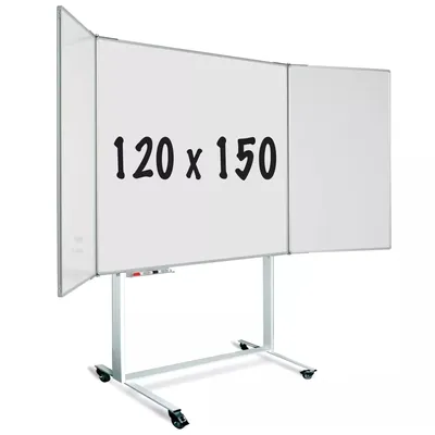 Produktbild von Mobiles Whiteboard PRO Randall - Fünfseitig - Emaillierter Stahl - Wochenplaner - Monatsplaner - Jahresplaner - Magnetisch - Weiß - 120x150cm