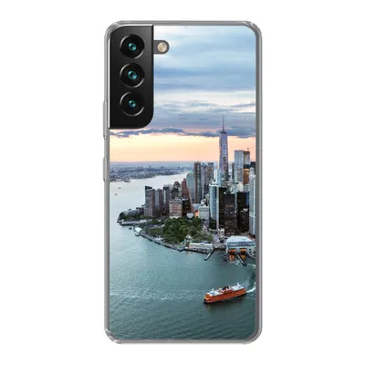 Produktbild von MuchoWow® Handyhülle Schutzhülle Hülle für Samsung Galaxy S22 Luftaufnahme von New York Silikon Softcase Handy Hülle - Mobiltelefonhülle