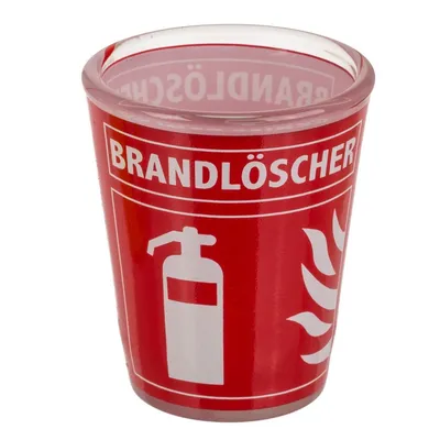 Produktbild von Lustiges Shotglas mit Trinkspruch für 60 ml Schnapsglas ca. 5 x 6 cm