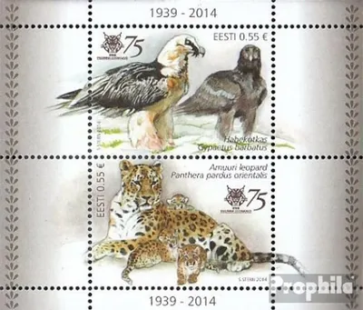 Produktbild von Briefmarken Estland 2014 Mi Block38 (kompl.Ausg.) postfrisch Zoo