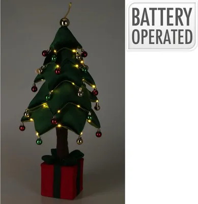 Image de Sapin De Noël Led 70cm Sapin Led Sans Fil, Lumière Chaleureuse - Basics
