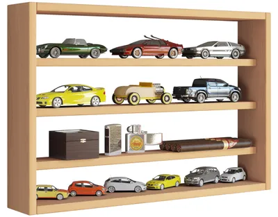 Image de VCM - Étagère d'affichage mural de rack mural en bois Osado M H. 40 x B. 60 x T. 10 cm