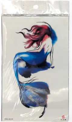 Produktbild von Temporäre Tattoos – Verschiedene Designs: Blumen, Tiere, Abstrakte Kunst Meerjungfrau
