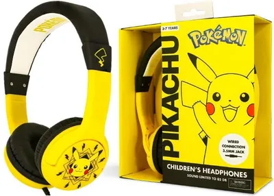 Imagen del producto de OTL Technologies: Auriculares para niños, Pikachu amarillo, modelo Junior, con conector de 3.5mm