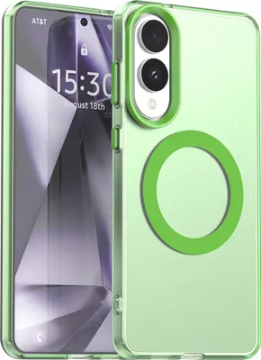 Immagine prodotto di Custodia magnetica per Samsung Galaxy S25 Edge, sottile custodia traslucida opaca antiurto Verde