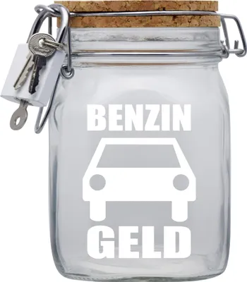 Produktbild von Spardose Geld Geschenk Ideen Benzin Geld Transparent Größe L 1 Liter