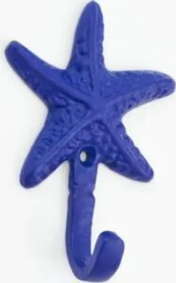 Immagine prodotto di Gancio da parete a forma di stella marina blu cobalto - Batela
