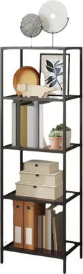 Produktbild von Glas-Bücherregal 5 Ebenen – 35 x 40 x 124,5 cm