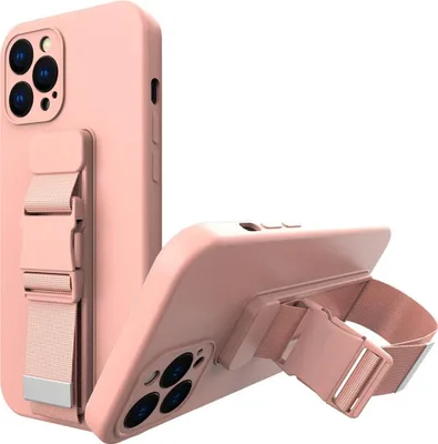 Obrázek produktu pro Gelové Pouzdro Se Šňůrkou Na Zavěšení Řetízku Na Zavěšení Iphone 11 Pro Růžové
