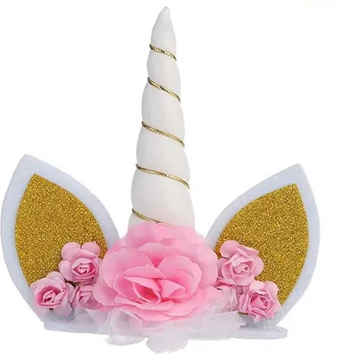 Produktbild von UNICORN Weiße Einhorn-Kuchendekoration