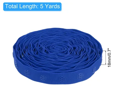 Produktbild von 4,5 m Druckknopfband zum N?hen, Baumwoll-Druckknopfbesatz, Schnallenband fš¹r Kleidung, Stoff, Basteln, Blau