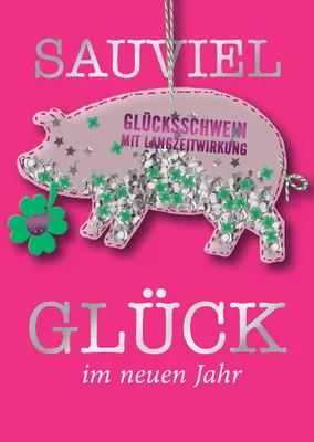 Produktbild von CACTUS Neujahrskarte mit Filzschwein