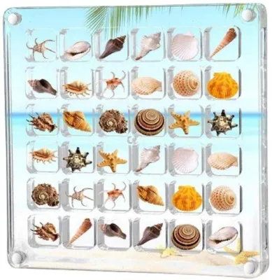 Image de Vitrine magnétique en acrylique transparente, avec 36 compartiments, idéale pour présenter des objets, durable