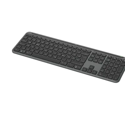 Produktbild von Logitech Signature Slim K950, Volle Größe (100%), Kabellos, RF Wireless + Bluetooth, Scherenschalter, QWERTZ, Graphit