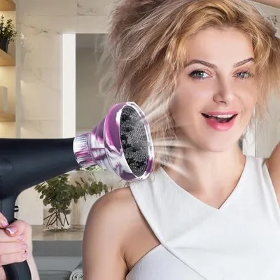 Produktbild von Zusammenklappbarer Diffusor-Aufsatz für Haartrockner, platzsparend und leicht zu verstauen