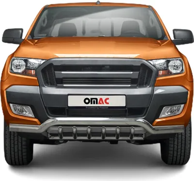 Image de Pare-Buffle Avant Pour Ford Ranger 2015-2022 en Acier Inoxydable Argent