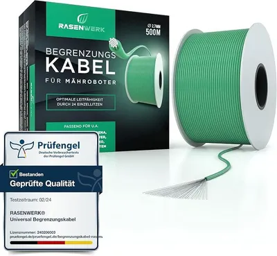 Productafbeelding van 500 meter universeel begrenzingskabel voor robotmaaiers - Begrenzingsdraad voor grasmaaiers - Draad van verzinkt, koperbedekt aluminium (TCCA) - Accessoires voor robotmaaiers - Diameter 2,7 mm - 500 meter