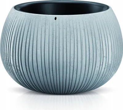 Obrázek produktu pro Obal na květináč BETON BOWL 2v1 plastový matný šedý d29x20cm