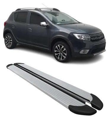 Image de Marchepieds latéraux pédale pour Dacia Sandero Stepway 2021-2025 Alu 2x Gris