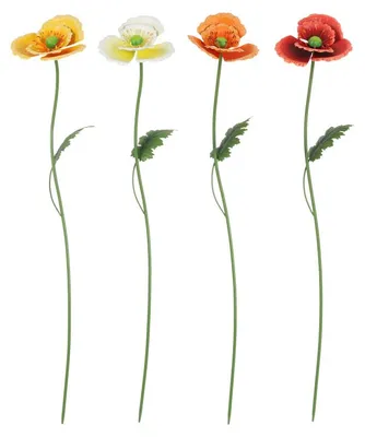 Produktbild von Flamingo Gartenstecker Papaver Metall 14 x 74,5 cm mehrfarbig
