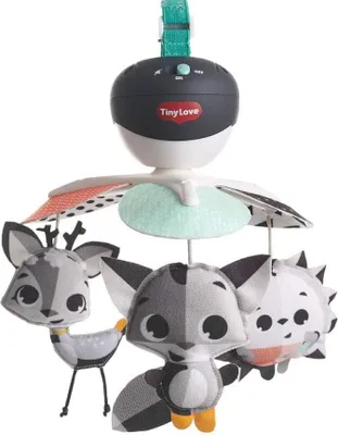 Produktbild von Tiny Love Take Along Mobile, 3-in-1 Musik Mobile Baby Elektrisch, 0+ Monate, für Babybett, 3 Verbindungsstücken, 5 Melodien, 30 Minuten Kontinuierliche Musik, Magical Tales