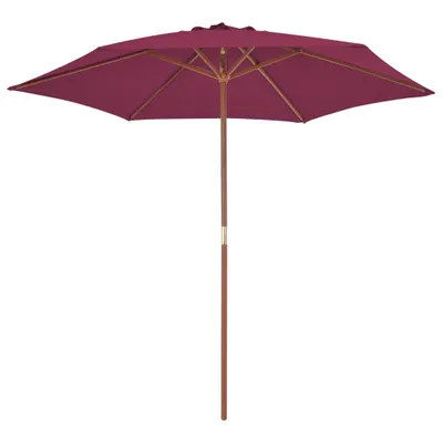 Zdjęcie produktu dla vidaXL Parasol z drewnianym drążkiem 270 cm Bordeaux czerwony