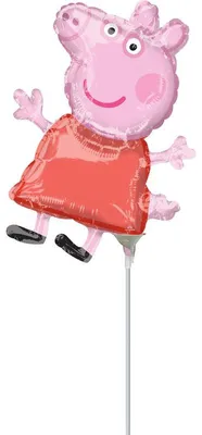 Obrázok produktu pre Fóliová balónik na tyčke – tvar – Prasiatko Peppa 2