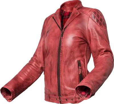 Produktbild von Motorradjacke Electra aus Rindsleder Rot Gr. S mit Protektoren und Thermofutter