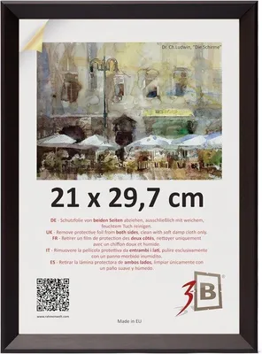 Image de Cadre photo en bois - Bois - Pièce unique - Noir - Verre acrylique - 20 x 30 cm