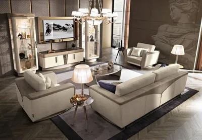 Produktbild von Wohnwand Set 4tlg. Wohnzimmer rtv Vitrine Regal Modern Garnitur Gruppe Holz tv