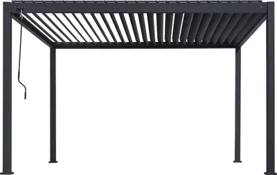 Image de Pergola AXI Raya en aluminium 300 x 400 x 250 cm | Pergola moderne et luxueuse | Inoxydable et résistante aux intempéries | Lamelles réglables