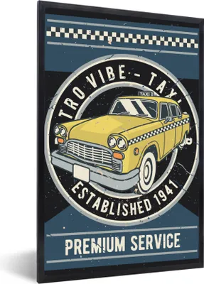 Produktbild von MuchoWow® MuchoWow® Gerahmtes Poster Oldtimer - Oldtimer - Auto 60x90 cm - Poster mit zchwarzem Bilderrahmen - Kunst