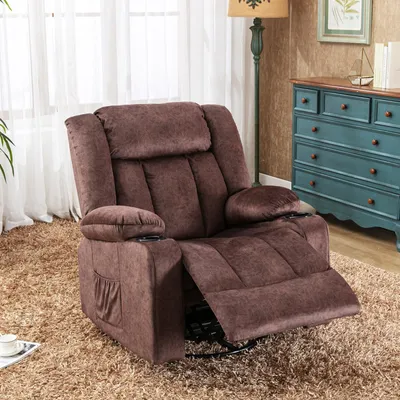 Image de Fauteuil inclinable en tissu COMHOMA avec fonction inclinable, fauteuil inclinable avec fonction bascule, fauteuil TV capacité de charge jusqu'à 150 k