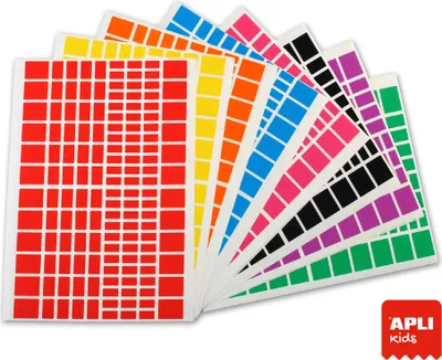 Produktbild von agipa APLI Kids Sticker "Rechteck" auf Bogen 18 Blatt á 144 Sticker