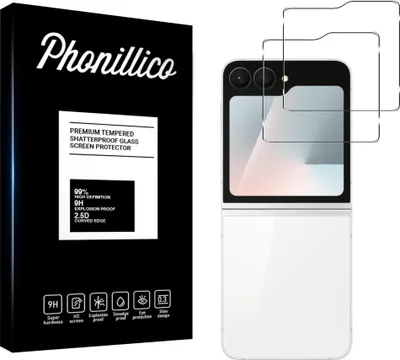Produktbild von Hartglas für Samsung Galaxy Z FLIP 7 FE [2 Stück] Displayschutzfolie Screen Protector Film Anti-Kratzer Glas Resistant Phonillico®