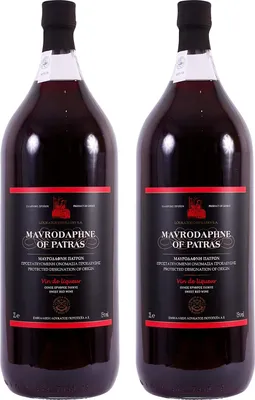 Produktbild von Mavrodaphne aus Patras 2x 2,0l Loukatos Likörwein rot | 15% Vol. | + 20ml Jassas Olivenöl