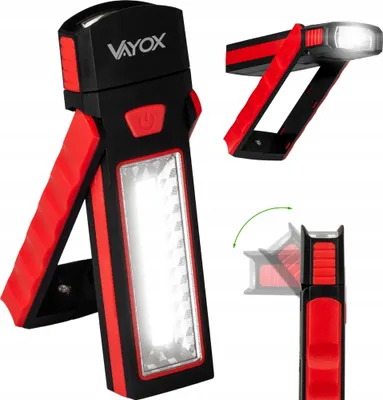 Zdjęcie produktu dla Vayox Lampa Warsztatowa LED VA0101 | 120 lm | LED + COB | Czerwona
