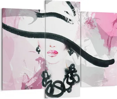 Produktbild von Bild auf Leinwand - Leinwandbild - Frau Abstraktion - 130x100cm - Wand Bild - Wanddeko - Leinwanddruck - Bilder - Kunstdruck - Wanddekoration - Leinwand bilder - Wandkunst - CB130x100-3690