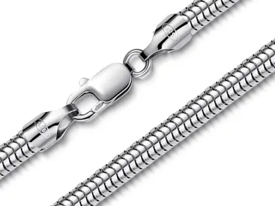 Produktbild von SILBERKETTEN STORE Schlangenkette 5mm - 925 Silber, Länge wählbar von 40-100cm - 50cm