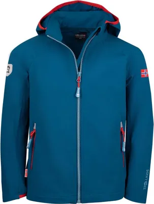 Produktbild von Trollkids Jungen Kvalvika Softshelljacke petrol 152