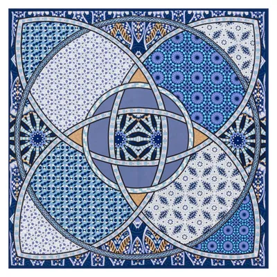 Imagen del producto de ROECKL bufanda Kaleidoskope 53x53 Indigo / Blue azul