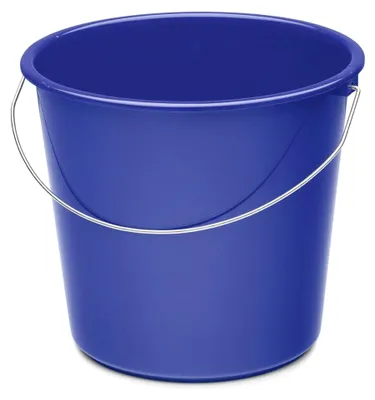Produktbild von Plastikeimer rund 10l blau mit Metallbügel und Skala