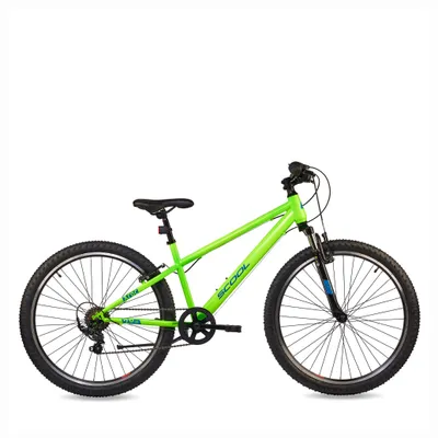 Produktbild von 26 Zoll Kinderfahrrad, 6-Gang (K6), MTB Kinderfahrrad, S’COOL Xroc, ab 10 Jahre, 140–165 cm, Neongrün/Ozeanblau