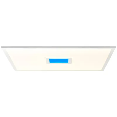 Produktbild von BRILLIANT modernes LED Panel Aufbaupaneel 60x60cm | Dimmbare Deckenlampe mit RGB-Centerlight und Fernbedienung | Metall/Kunststoff  | 37W 3800 Lumen 2700 bis 6500 Lumen | Weiß
