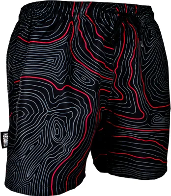 Produktbild von GUGGEN MOUNTAIN Badehose für Herren Schnelltrocknende Badeshorts mit Kordelzug Beachshorts Boardshorts Schwimmhose Männer Farbe Rot 4XL