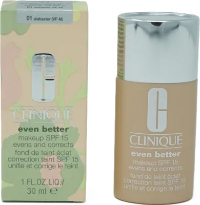 Obrázek produktu pro Clinique Even Better Makeup Broad Spectrum SPF 15, Láhev, Tmavá kůže, Alabaster, Přírodní, Ženy, Olej