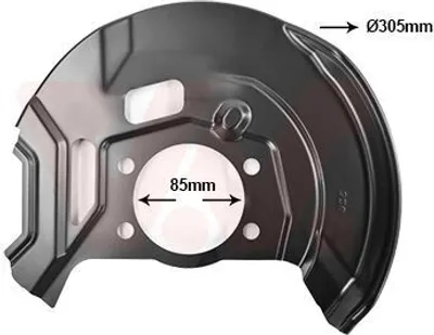 Produktbild von VAN WEZEL Spritzblech Bremsscheibe für NISSAN Qashqai II (J11, J11) Vorne Rechts 3391372 Ankerblech